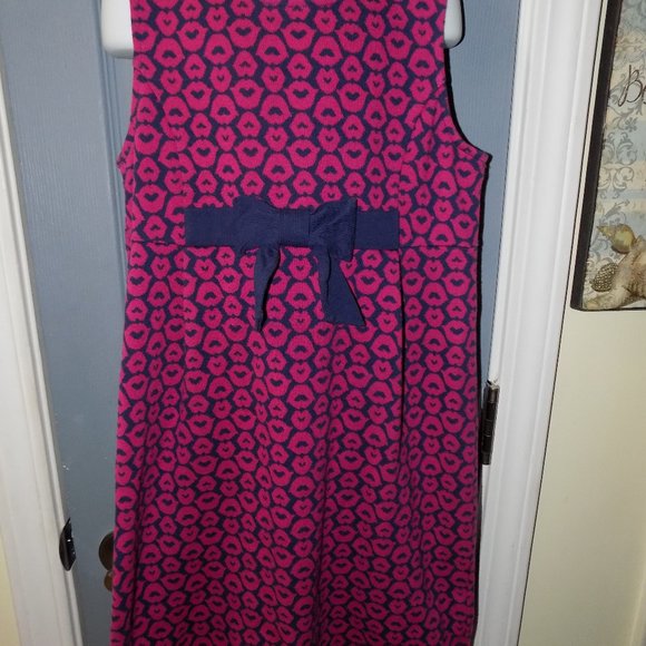 Lilly Pulitzer Don't Give Me Lip Evie Dress Size XL (12/14) Girl's EUC